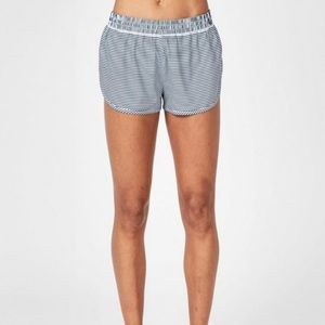 Sweaty Betty surfs up board shorts beetle blue stripe small